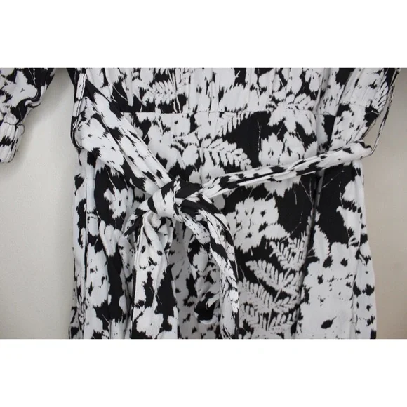 Zara NWT Floral Buttoned & Belted Mini Dress Small - Picture 5 of 9